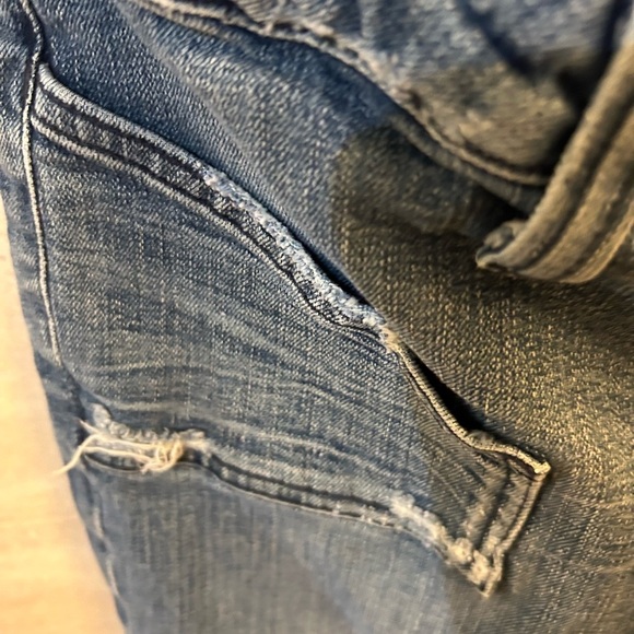 Marciano Blue Slight Flare/ Boot Cut Jeans with Natural Fading - Picture 5 of 8